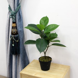 Bimë të vogla me pemë gome artificiale të stilit të ri për dekorimin e tavolinave