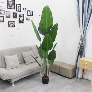 ຮ້ອນຂາຍຕົ້ນໄມ້ທຽມ 180cm Traveller's banana tree plastic palm tree for home decoration mall supermarket sale