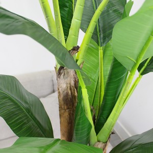Mākslīgais banānkoks iekštelpu dekorēšanai PEVA lapa