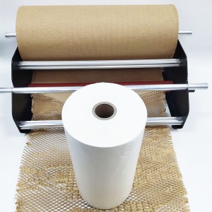 White Lining Paper Roll, Brown Honeycomb Kraft Cushion Packaging Paper