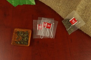 Biologisk nedbrytbar tom tepose laget av maisfiber