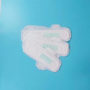 Sanitary Napkin kualitas tinggi Sample Cotton Customized Sanitary Pads kain nyaman lan breathable