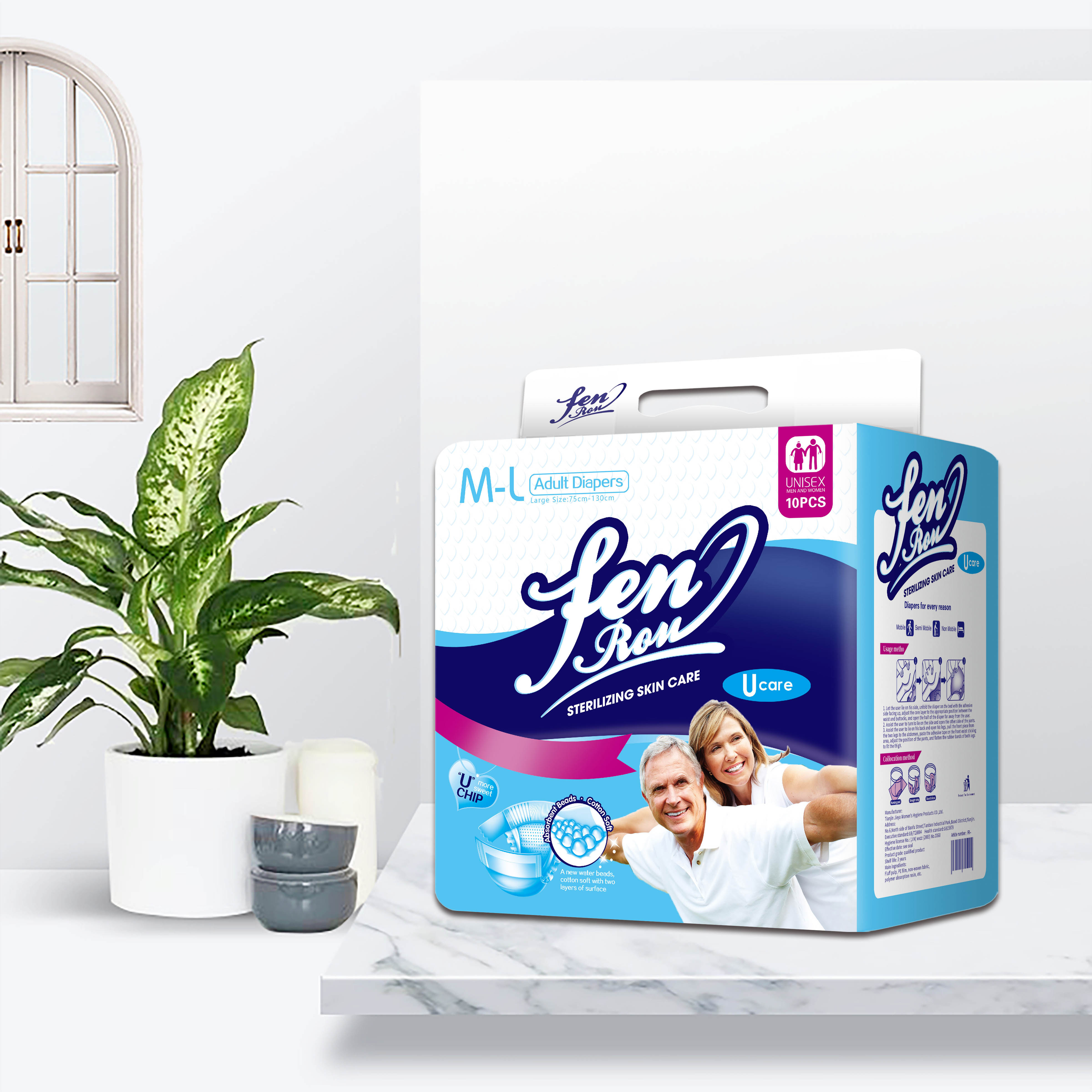 FENROU Brand Package fir Erwuessener Diaper an Erwuessene Pull-ups si KLÉI