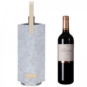 JI HANG Filc hordozható egyszemélyes borvédő borítás Hordozható táska filc borosüveg táska