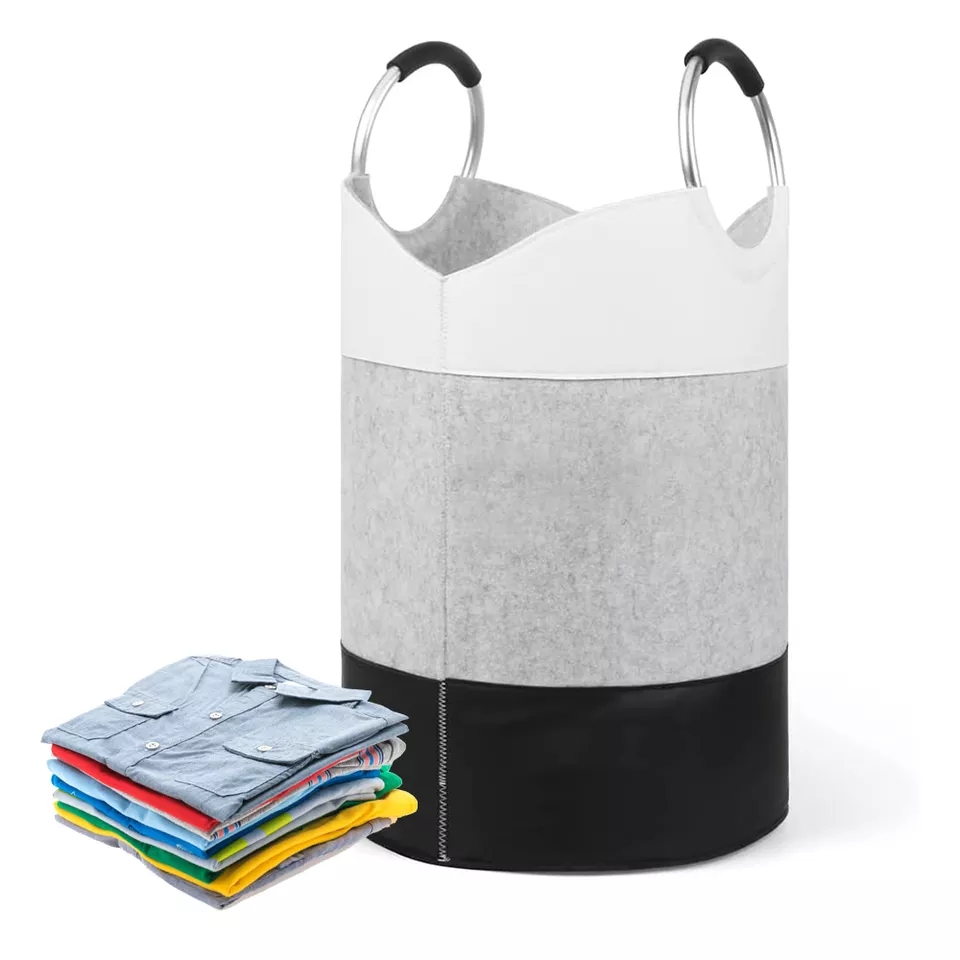 Паркет проста сумочка фетр брудний кошик для одягу сумка для зберігання одягу відро ручний кошик кошик для зберігання