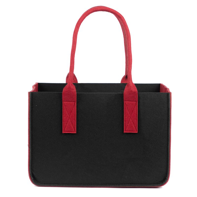 Felt bag 4 color wood wood bag store beg ladies shopping waliona handbag