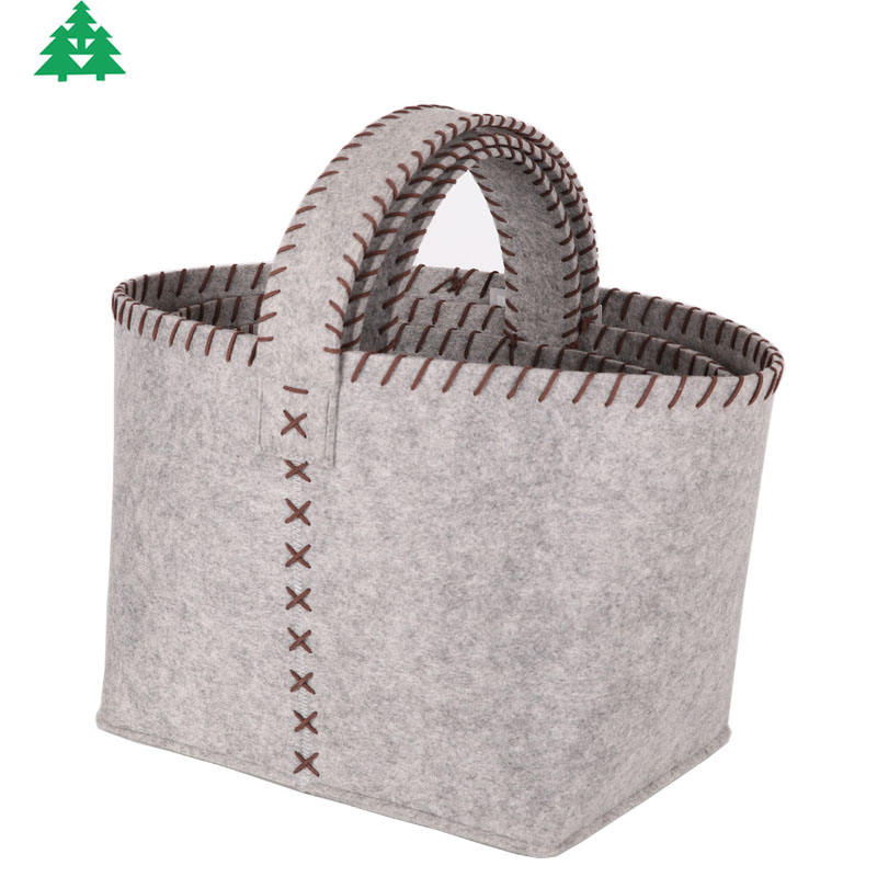 Mataas na kalidad na felt gift basket tote dry clothes storage basket storage bag handbag