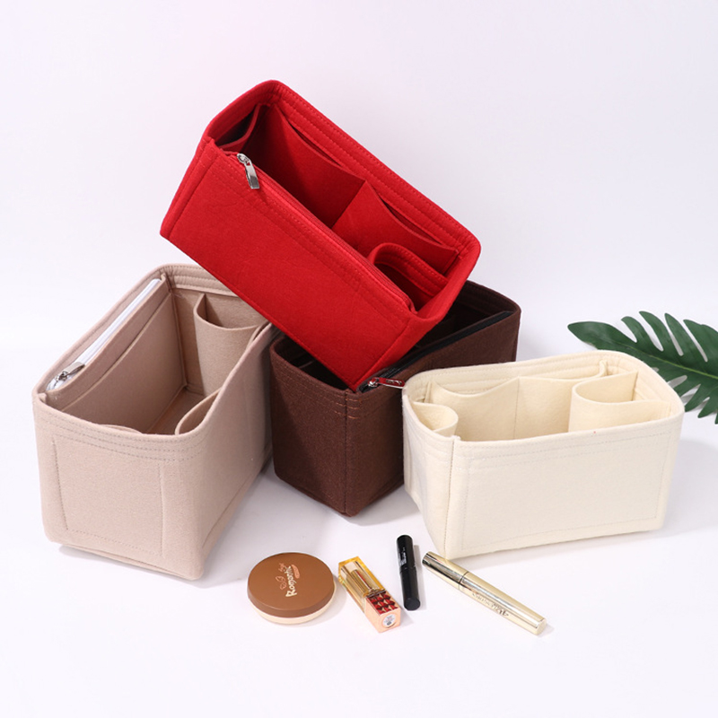 JI HANG フェルト財布収納バッグをハンドバッグに挿入, ハンドバッグを収納バッグに挿入, 構造化されたハンドバッグ収納