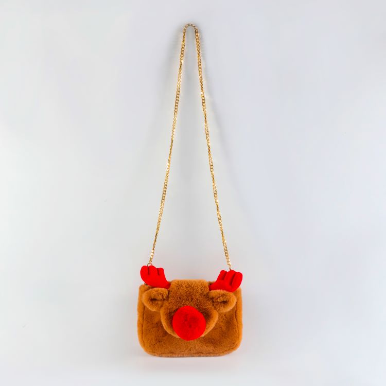 Christmas elk Bag Plush Animal full messenger bag រូបភាពពិសេស