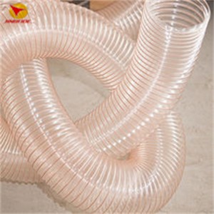 Hot-vendere Plastic Hex Pipe - Pulvis Collector TPU Transparent Suctionis Polyurethane Flexibile Ferro Wire Shrinkable Hose - JINBEIDE