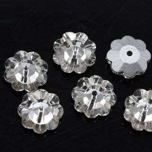 Mid-hole rhinestone crystal glass hand-sewn flat back rhinestone