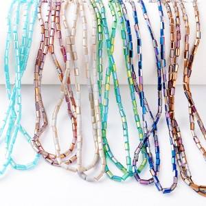 China Glass Tube Beads Long Manufacturers –  Small Square Beads Fashion Glass Beads Materials for Jewelry For DIY Bracelets Earring Rings Beads – Jingcan