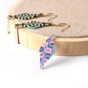Fashion glass miyuki delica pendant handmade seed beads jewelry necklace pendant