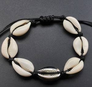 Hot Sale Handmade Women Accessories Beaded Strand Natural Seashell Bra Hand Knit Shells Bracelets Friendship Bracelet