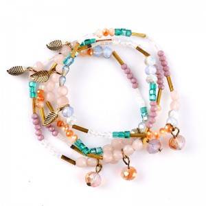 Colorful Women’s Fashion Chain Bracelet charms Delicate Faceted Beads Wrist Bracelets