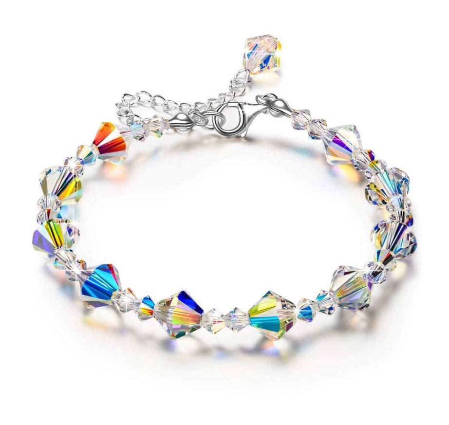 2020 New arrivals women fashion square crystal luxury AB color exquisite bead bracelet elastic adjustable bracelet jewelry Featured Image