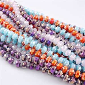China crystal glass beads in bulk, wholesale rondelle glass crystal beads for jewelry making