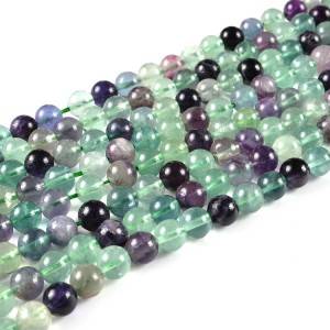Natural fluorite beads factory wholesale different color stone beads