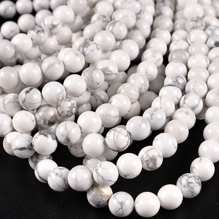 Natural white Howlite beads loose beads jewelry making african beads jewelry set nigerian Featured Image