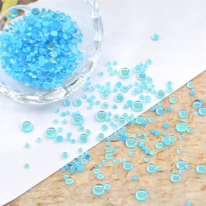 1440Pcs mixsize nail decoration glass bead , mermaid magic mocha color flatback rhinestone