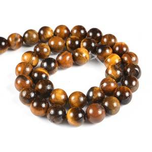 4mm 6mm 8mm natural semiprecous stone tiger eye beads for bracelets making stone beads