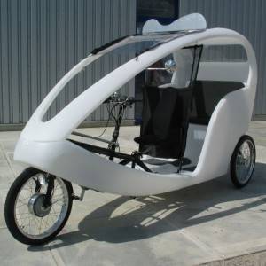 To-seters små golfbiler Elektrisk trehjuls sightseeingbil