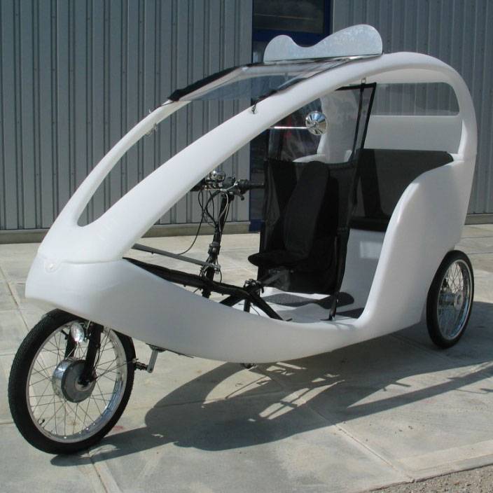 Meji-ijoko Kekere Golf Carts Electric Mẹta-wheeled Nọnju Car