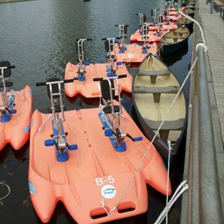 Custom Size Heavy-duty Rotomolding Inflatable Banana Pontoons Tubes Buoy Pedal Boats for Floating Sea Water Bicycle Bike