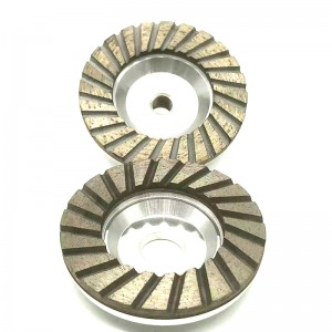 4 duim Turbo Diamond Cup Wheel met aluminium liggaam