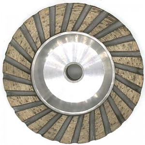4 tum turbo diamant kopp hjul med aluminiumkropp