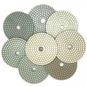 Almofadas de polimento úmidas de diamante flexíveis para polimento de pedra de mármore de granito