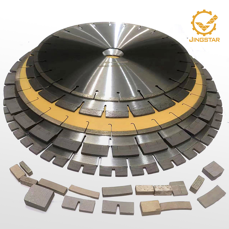 Differences in the shape of diamond saw blade tips