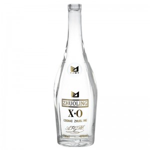 500ml 700ml 750ml Bouteille en verre de vin Flint White Liquor Bottle Whisky Xo Brandy Glass Bottle