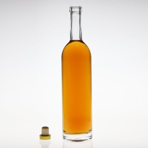 700 ml 750 ml 1000 ml Čirá Nordic Round Prázdná Rum Whisky Spirit Gin Vodka Skleněná láhev na likér