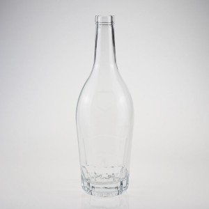 Fabricant de ventes de bouteilles en verre de bouteille de gin transparent Flint