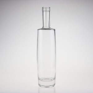 Enza ngendlela oyifisayo Ibhodlela Lengilazi Yewayini 350ml 500ml I-Flat Flask Glass Liquor Bottle Nge-Screw Cap
