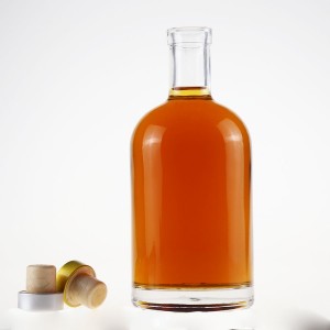 Bottiglia di liquore in vetro di brandy OEM da 700 ml