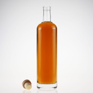 Ampolla de vi de vidre transparent de forma rodona de 900 ml i 1000 ml