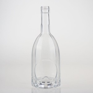 Бөөний өндөр чанарын тунгалаг цагаан сүнсний лонх 750мл виски бренди архины шилэн дарсны шил