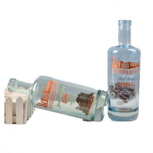 Hoë kwaliteit 750 ml wit glas wynbottels glas spiritus bottel vodka bottels
