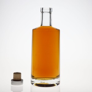 750 ml Wodka-Flasche, Glas, Wein- und Spirituosenflasche mit Korkverschluss