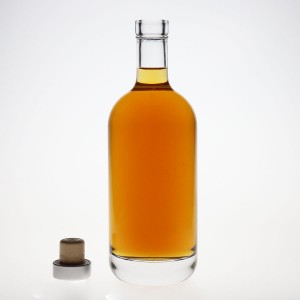 Botella de vidro de brandy de ron tequila de 500 ml de 700 ml