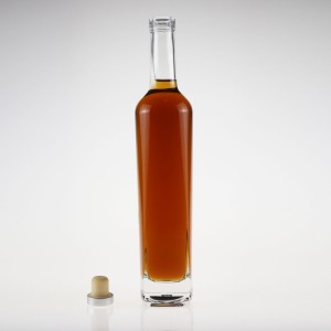 Gran oferta 350ml 375ml 500ml 700ml Crystal White Licor de cristal personalizado Gin Viño Brandy Vodka Whisky Xo Botella con tapón de corcho