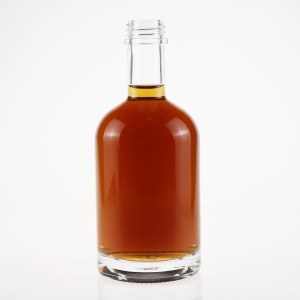 375ml 500ml 750ml 1000ml Botella de vidro branco transparente Whisky Vodka Botella de vidro para licor con corcho