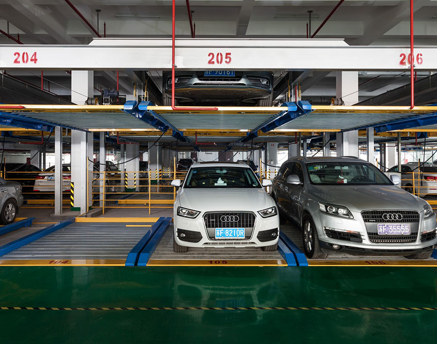 Equips d'aparcament de trencaclosques de 2 nivells Sistema d'aparcament de vehicles