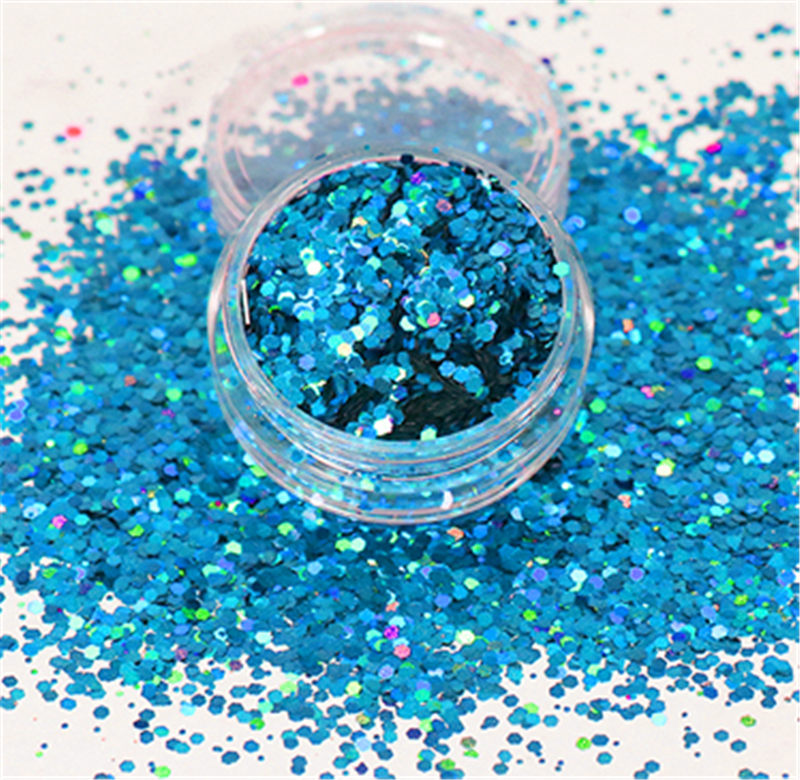Holographic Glitter Powder Pigmen Manicure Nail Art Hiasan