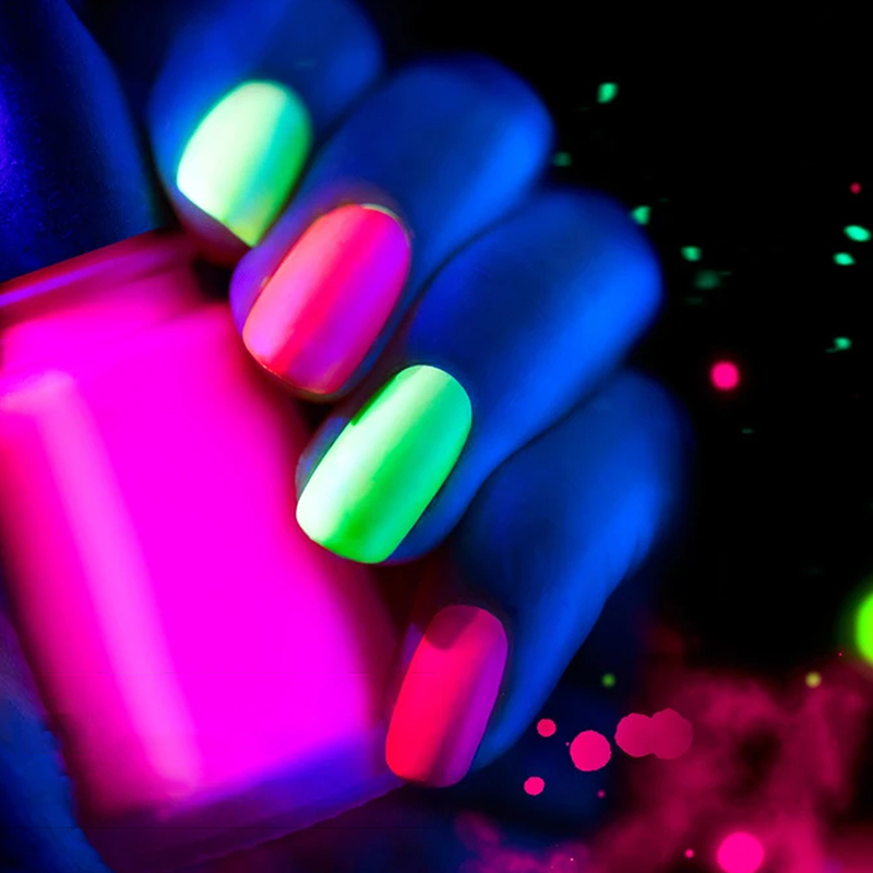 Borong Matte Neon Powder Fluorescent Pigmen Untuk Kuku