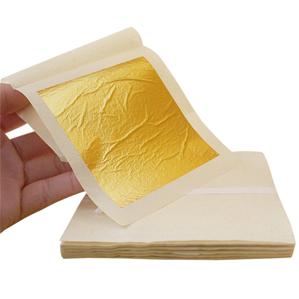 Gold Foil Leaf 24k Flakes Decoration Sheet жегичтүү Алтын жалбырак