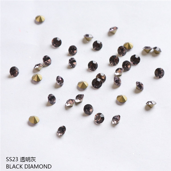 ss23 ss33 ss35 berlian buatan belakang rata untuk pakaian atau cawan gelas