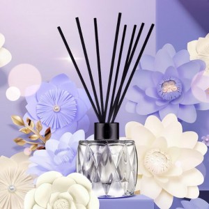 50ml, 80ml, Luxury Carved Pattern Aroma Reed Diffuser Bottle With Wooden Plug